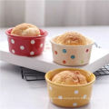 Small Cute Colored Porcelain Reusable Round Baking Bowl Manufacturers Dessert Fruit Salad Polka Dot Serving Ceramic Bowl